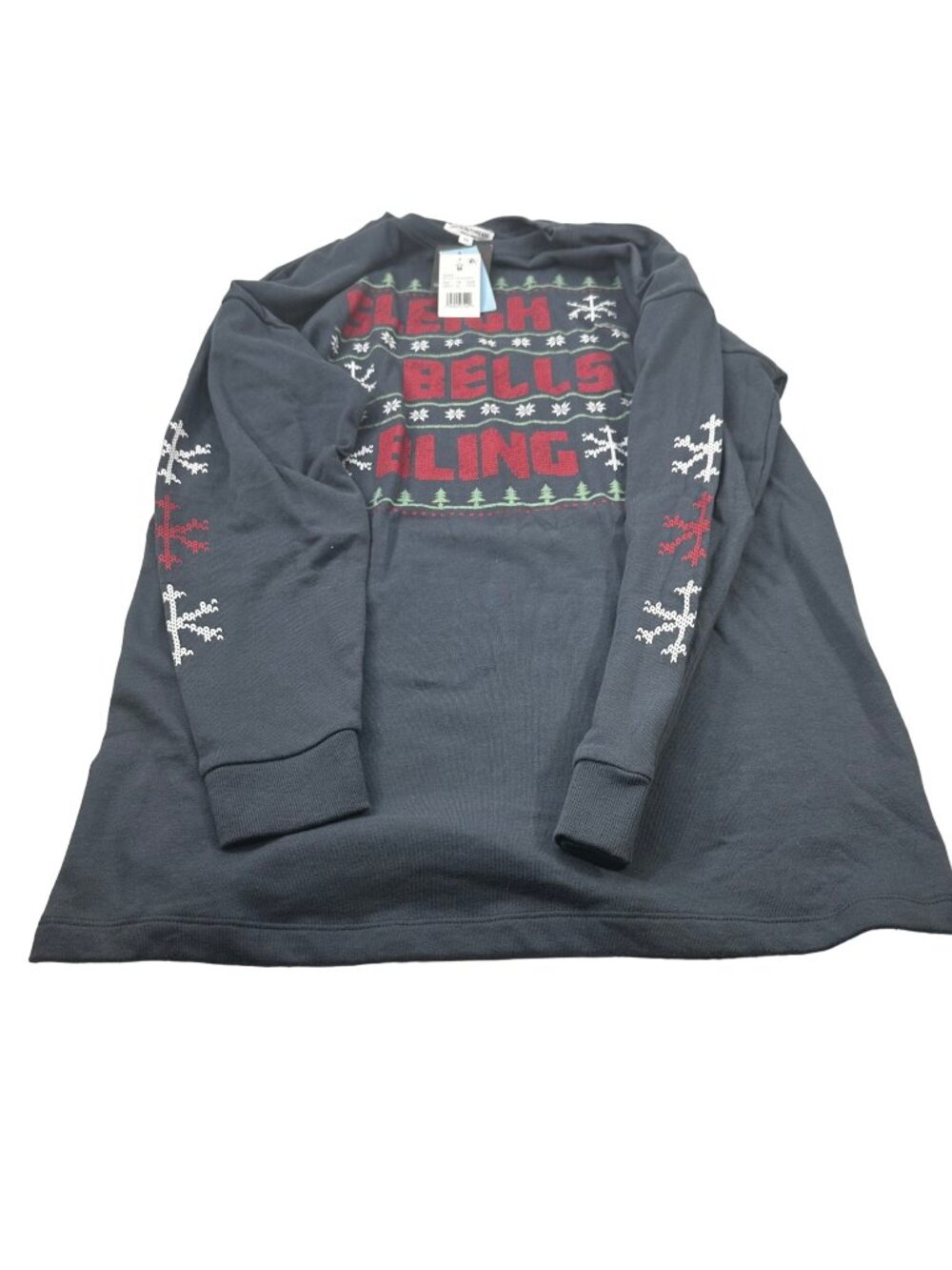 Grayson Threads Women's Size Medium Sleep Shirt Long Sleeve Sleigh Bells Bling